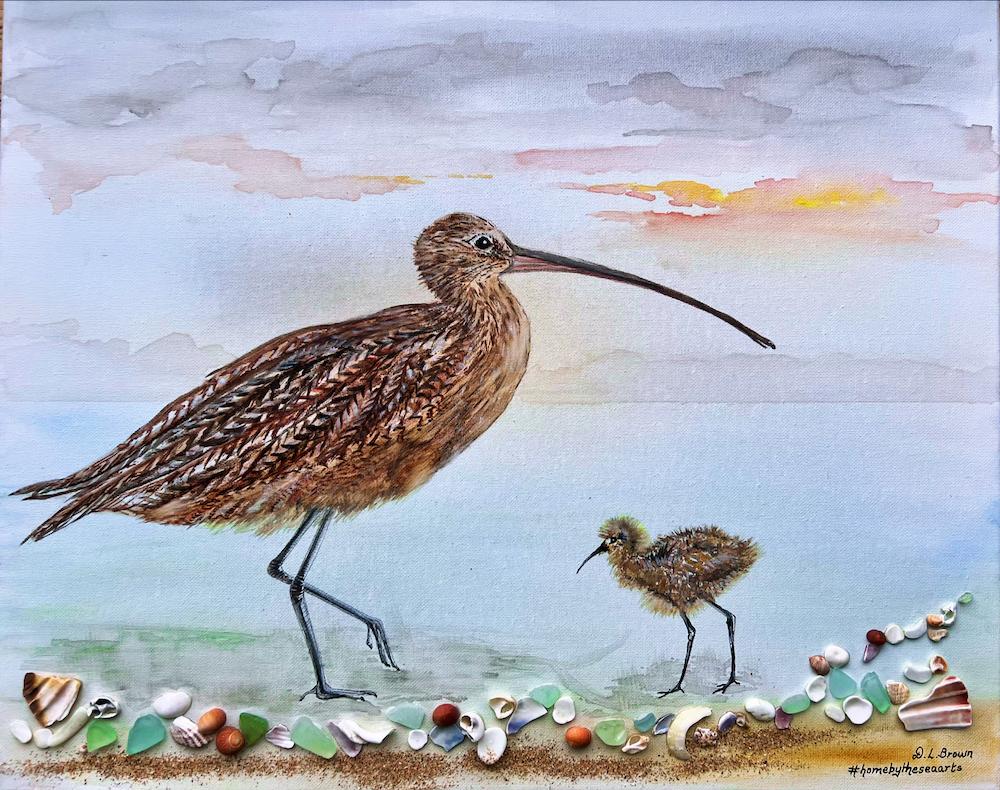 Curlew & chick